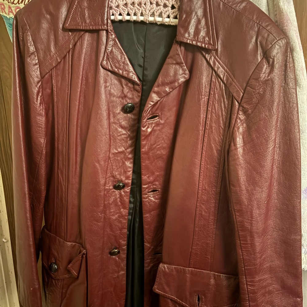 Wilson Burgundy Leather Jacket